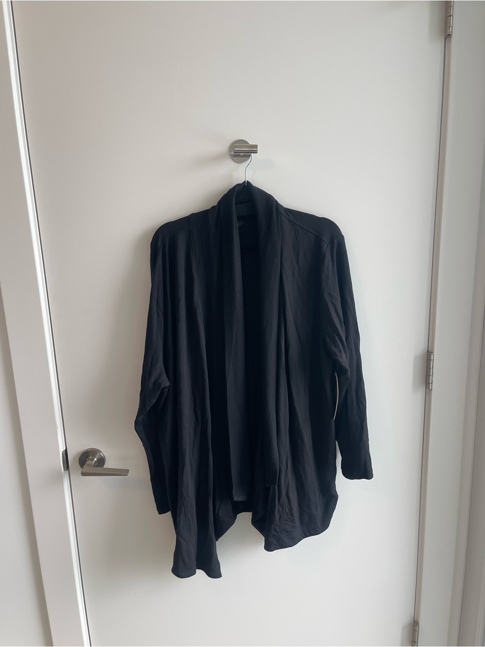 Athleta Pranayama Restore Wrap Black Open-Front Women's Cardigan Jacket